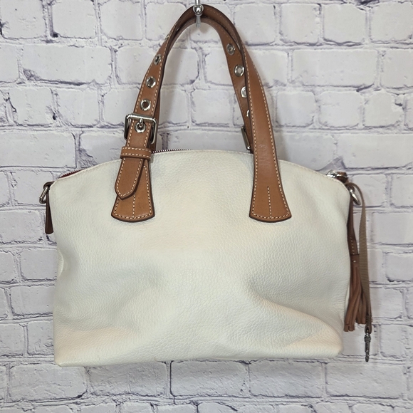 Dooney & Bourke Cream and Tan Shoulder Bag - Picture 2 of 15